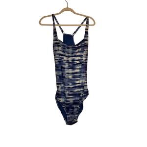 L.L. Bean Blue Tie Dye One Piece Swimsuit Women’s 20W Plus